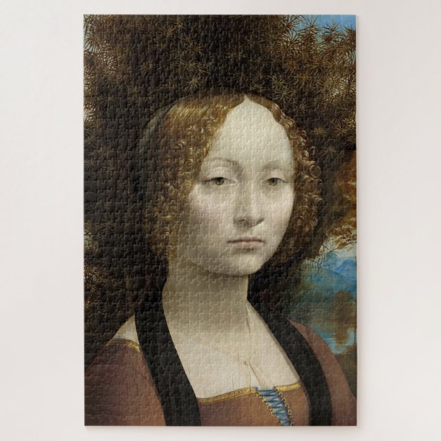 Ginevra de' Benci von Leonardo da Vinci c.1474-147 Puzzle (Vertikal)