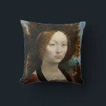 Ginevra de Benci von Leonardo da Vinci Kissen<br><div class="desc">Leonardo di ser Piero da Vinci[b] (15 April 1452 - 2 May 1519) was an Italian polymath of the High Renaissance who is active as painter, draughtsman, engineer, scientist, theorist, bildnerisch, and architect.[3] While his fame initially rested on his achievements as a INTER, HE BENOCKENKNOWN FOR HIS NOTEBOOKS, IN WHICH...</div>
