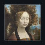 Ginevra de' Benci von Leonardo Da Vinci Magnet<br><div class="desc">Ginevra de' Benci von Leonardo Da Vinci Magnet</div>