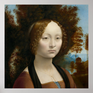 Ginevra de Benci von Leonardo da Vinci Poster