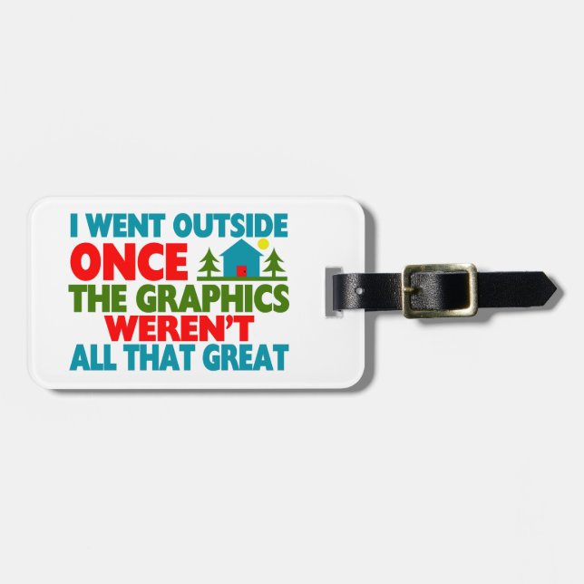 Ging außerhalb der Grafiken waren nicht groß Gepäckanhänger (Vorderseite horizontal)