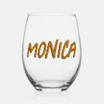 Ginger 3D Funny Modern Name Weinglas Ohne Stiel<br><div class="desc">Ginger 3D Funny Modern Style Name Stemless Wine Glass</div>