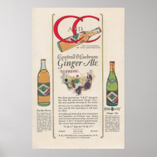 Ginger Ale Ad der 1920er Poster