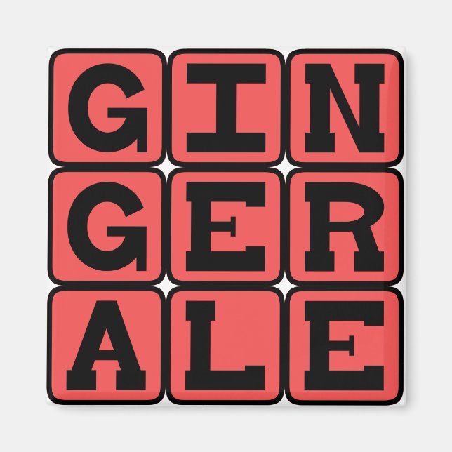 Ginger Ale, aufrüttelnde Stomachmedizin Magnet (Vorne)