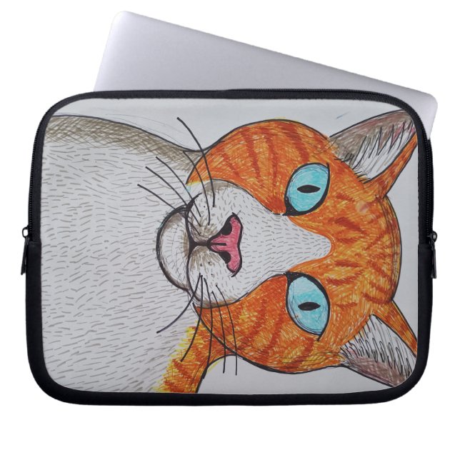 Ginger and white cat Electronics Bag Laptopschutzhülle (Vorderseite)