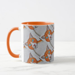 Ginger and White cat mug Tasse