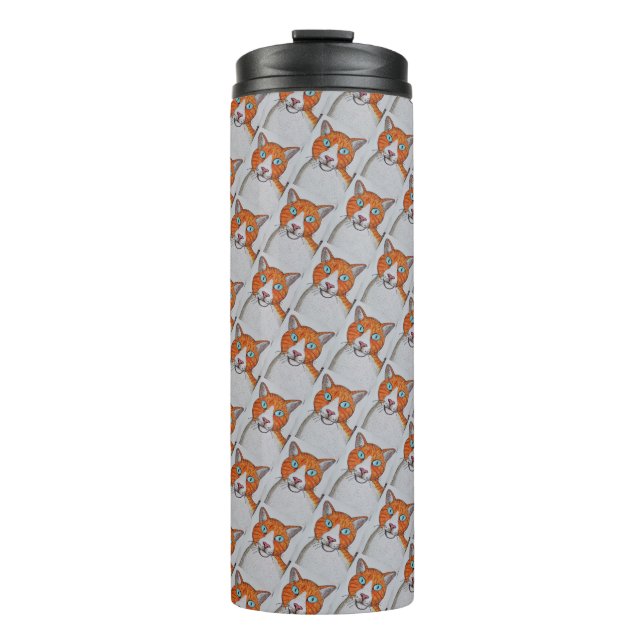 Ginger and White cat Thermal Tumbler Thermosbecher (Vorderseite)