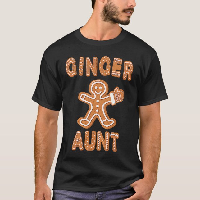 Ginger Aunt Gingerbread Family Matching Group Chri T-Shirt (Vorderseite)