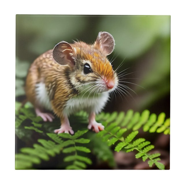 Ginger Australian Hopping Mouse, Keramik Tile Fliese (Vorderseite)