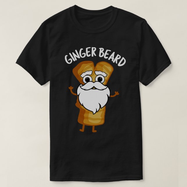 Ginger Beard Funny Gingerbread Food Puff T-Shirt (Design vorne)