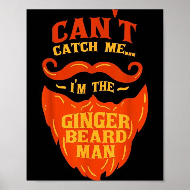Ginger Beard Man - Bearded Men Funny Quote  Poster (Vorne)