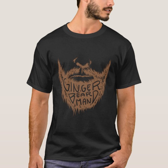 Ginger Beard Man Niedlich Mysterious Red Beard Ges T-Shirt (Vorderseite)