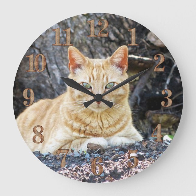 Ginger Boy Große Wanduhr (Vorderseite)