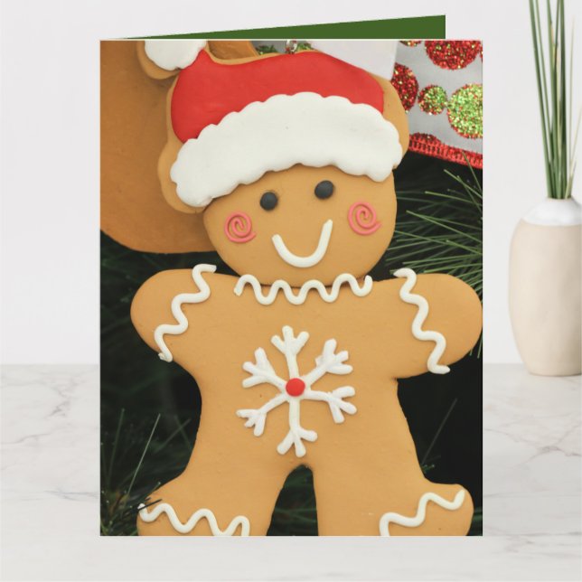 Ginger Bread Man Karte (Vorderseite)