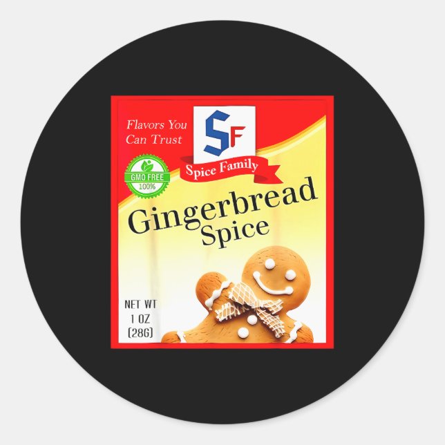 Ginger Bread Sce Group Costume Family Matching Hal Runder Aufkleber (Vorderseite)