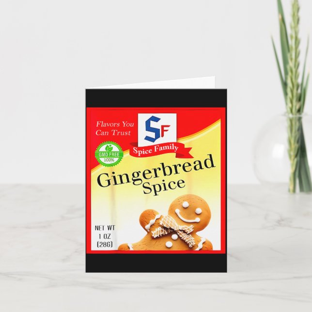 Ginger Bread Sce Gruppen-Kostüm Familie passend Ha Karte (Vorderseite)