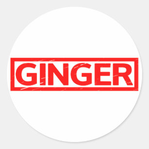 Ginger Briefmarke Runder Aufkleber