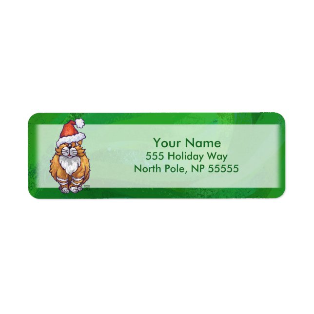 Ginger Cat Christmas on Green (Vorne)