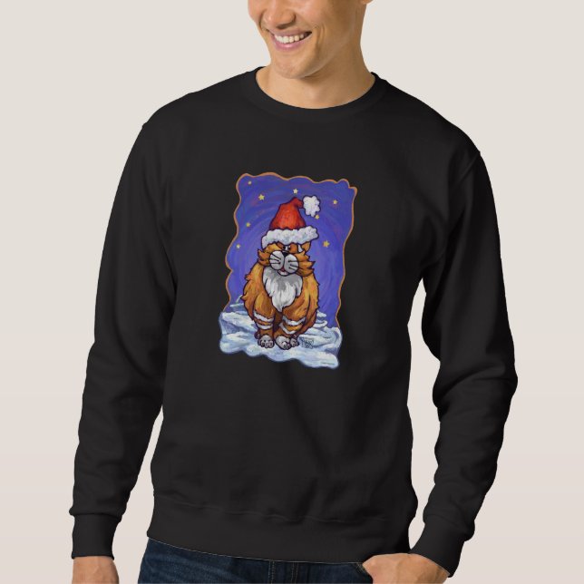 Ginger Cat Christmas Sweatshirt (Vorderseite)