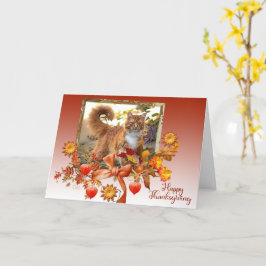 Ginger Cat Erntedank Card Karte
