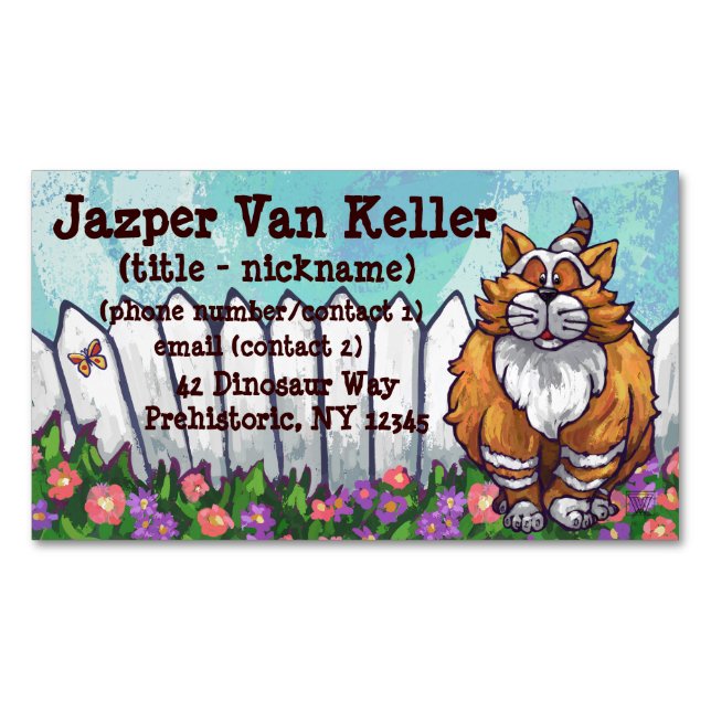 Ginger Cat Geschenke & Accessoires Magnetische Visitenkarte (Vorderseite)