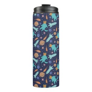 Ginger Cat in Space Galaxy Abenteuer Thermosbecher