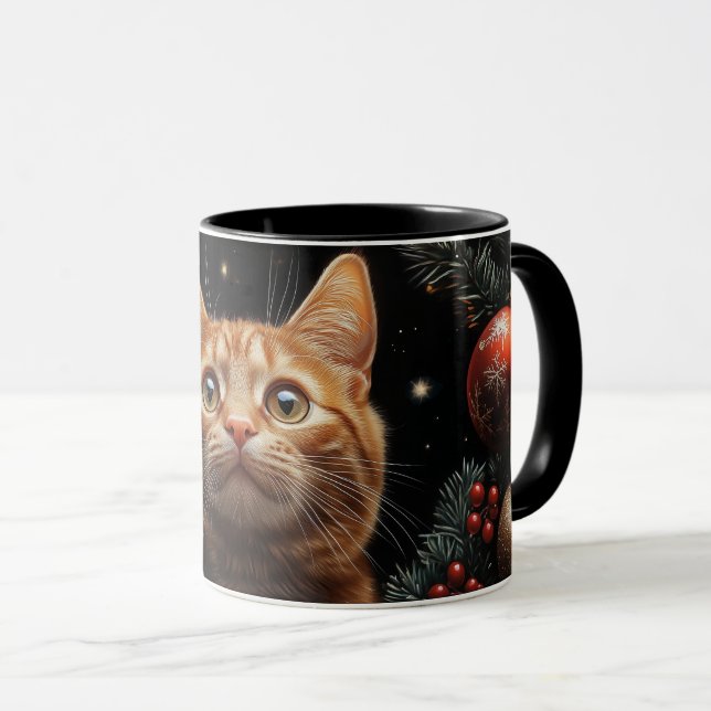 Ginger Cat Lovers Weihnachtsgeschenk Tasse für Mam (VorderseiteRechts)