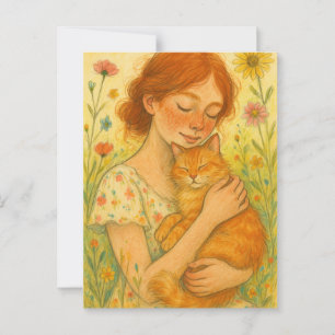 Ginger Cat Mama Orange Tabby Cats Postkarte