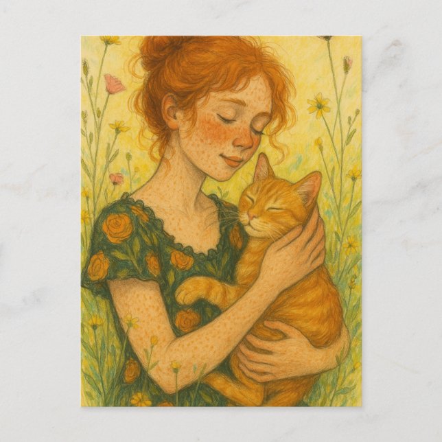 Ginger Cat Mama Orange Tabby Cats Postkarte (Vorderseite)