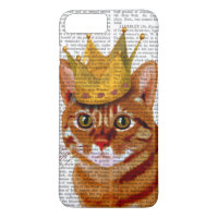 Ginger Cat mit Crown Portrai