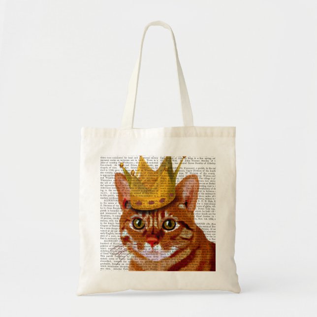 Ginger Cat mit Crown Portrai Tragetasche (Vorne)