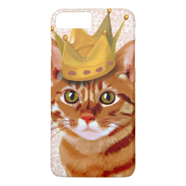 Ginger Cat mit Crown Portrait Case-Mate iPhone Hülle (Rückseite)