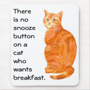 'Ginger Cat' Mousepad mit Funny Slogan