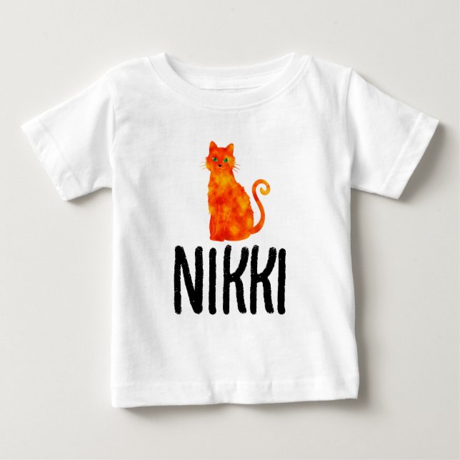 GINGER CAT NAME GIRLS TODDLER T - SHIRT (Vorderseite)