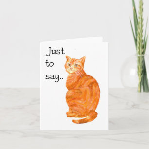 Ginger Cat Notecard Karte