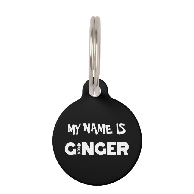 Ginger Cat Pet ID Tag Haustiermarke (Vorderseite)