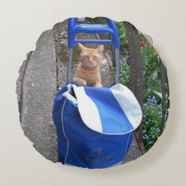 Ginger Cat Round Pillow Rundes Kissen