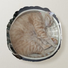 Ginger Cat Round Pillow Rundes Kissen