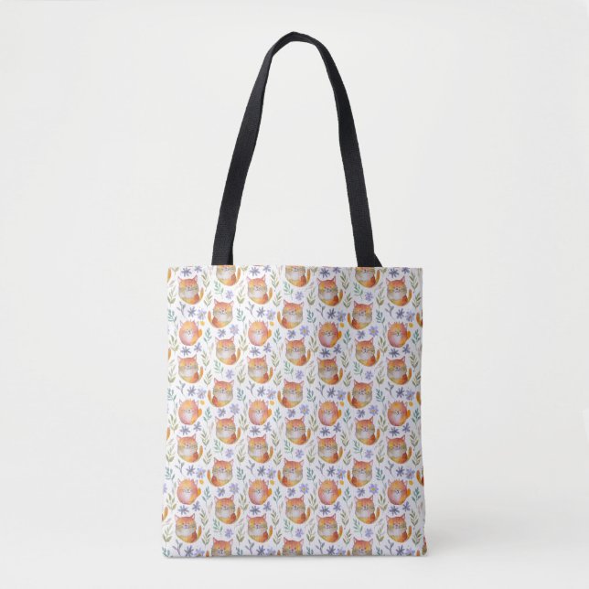Ginger Cat und Blume Motif (Vorderseite)