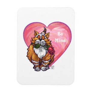 Ginger Cat Valentine's Day Magnet