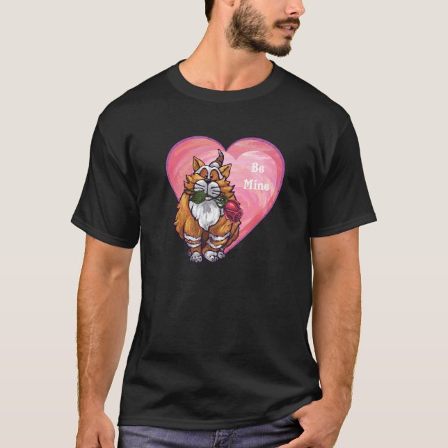 Ginger Cat Valentine's Day T-Shirt (Vorderseite)