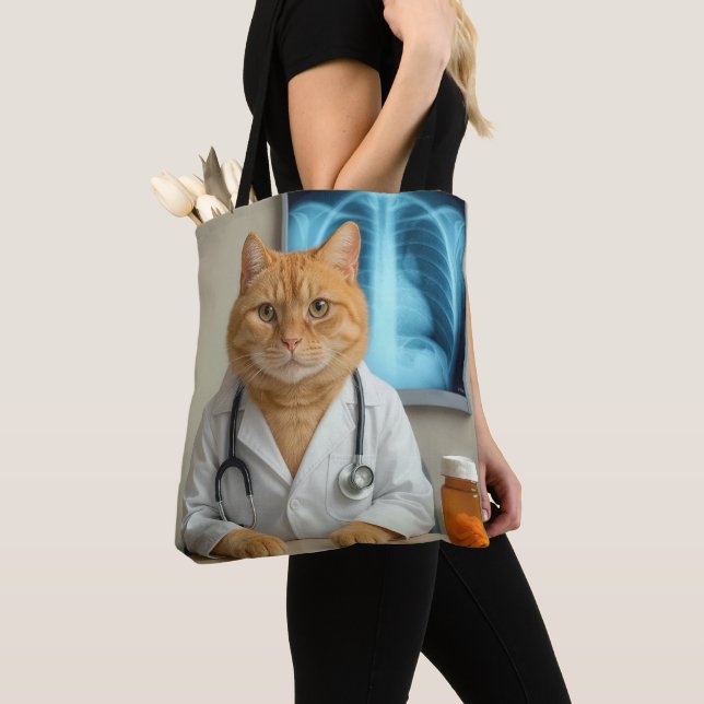 Ginger Cat Wearing a Doctor Lab Coat (Von Nahem)