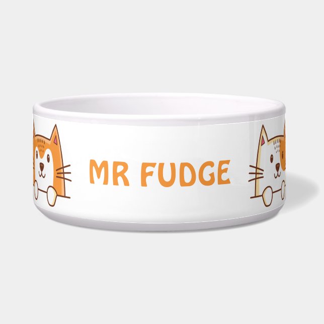 Ginger Cats Niedlich Personalisiert Bowl Napf (Vorderseite)