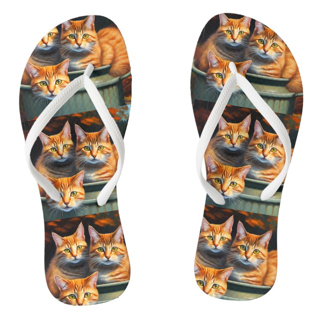 Ginger Cats Pot Pflanze, Flip Flops (Fußbett)