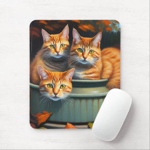 Ginger Cats Pot Pflanze, Mousepad