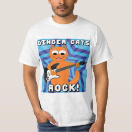 Ginger Cats Rock! Gitarre Cat T Shirt