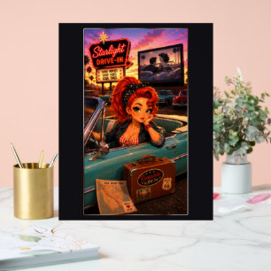 Ginger Chibi Rockabilly Acrylschild
