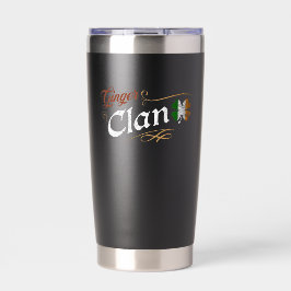 Ginger Clan Irisches Erbe Shamrock Vintage Thermobecher