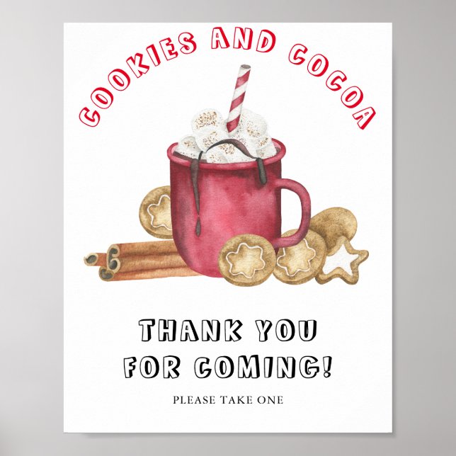 Ginger COOKIES WITH COCOA - Danke für Ihren Besuch Poster (Vorne)