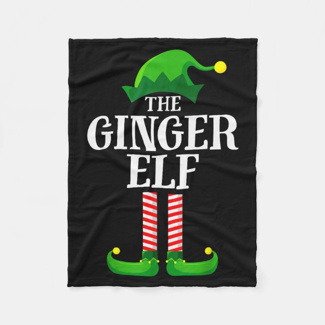 Ginger Elf Matching Family Group Christmas Party P Fleecedecke (Vorderseite)